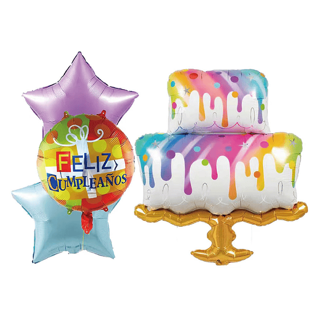 Set 4 Globos Deco Torta 1 Uni