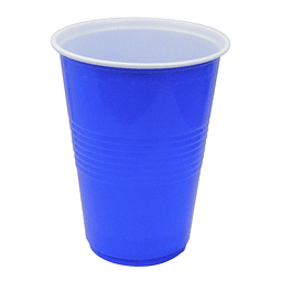 Vaso Plástico 450ML Azul Blanco 10 Uni