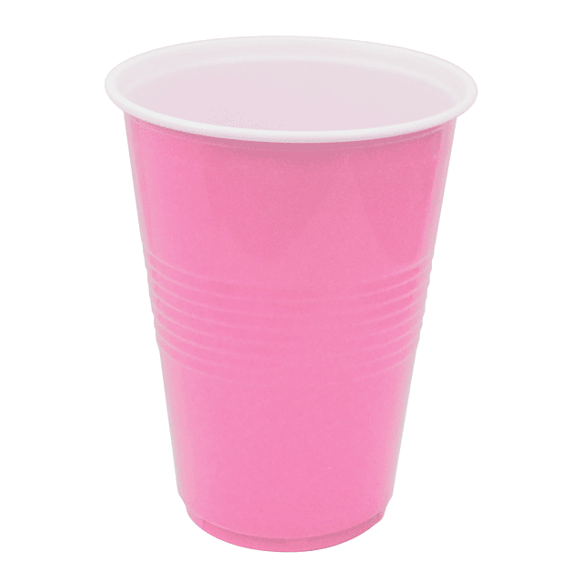 Vaso Plástico 450ML Rosado Blanco 10 Uni