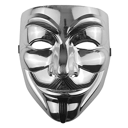 Máscara Anonymous Plateado 1 Uni