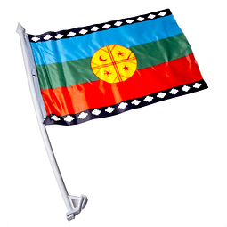Bandera Mapuche 45x30cm con Varilla 3 Uni