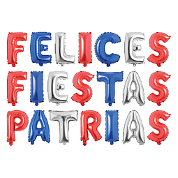 Set Globos Letras Felices Fiestas Patrias 1 Uni