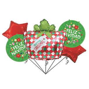 Set 5 Globos Feliz Navidad 