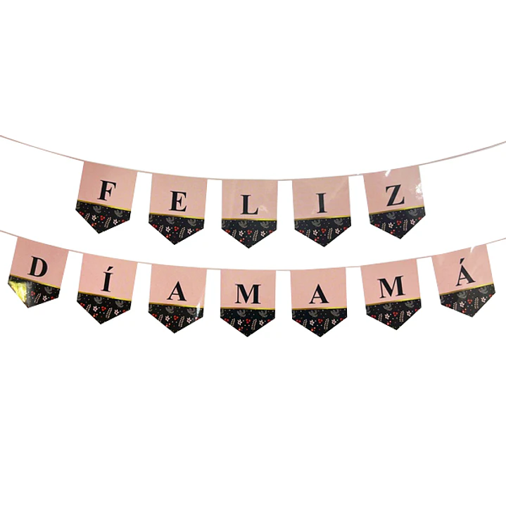 Guirnalda Banderines Feliz Día Mamá 1 Uni