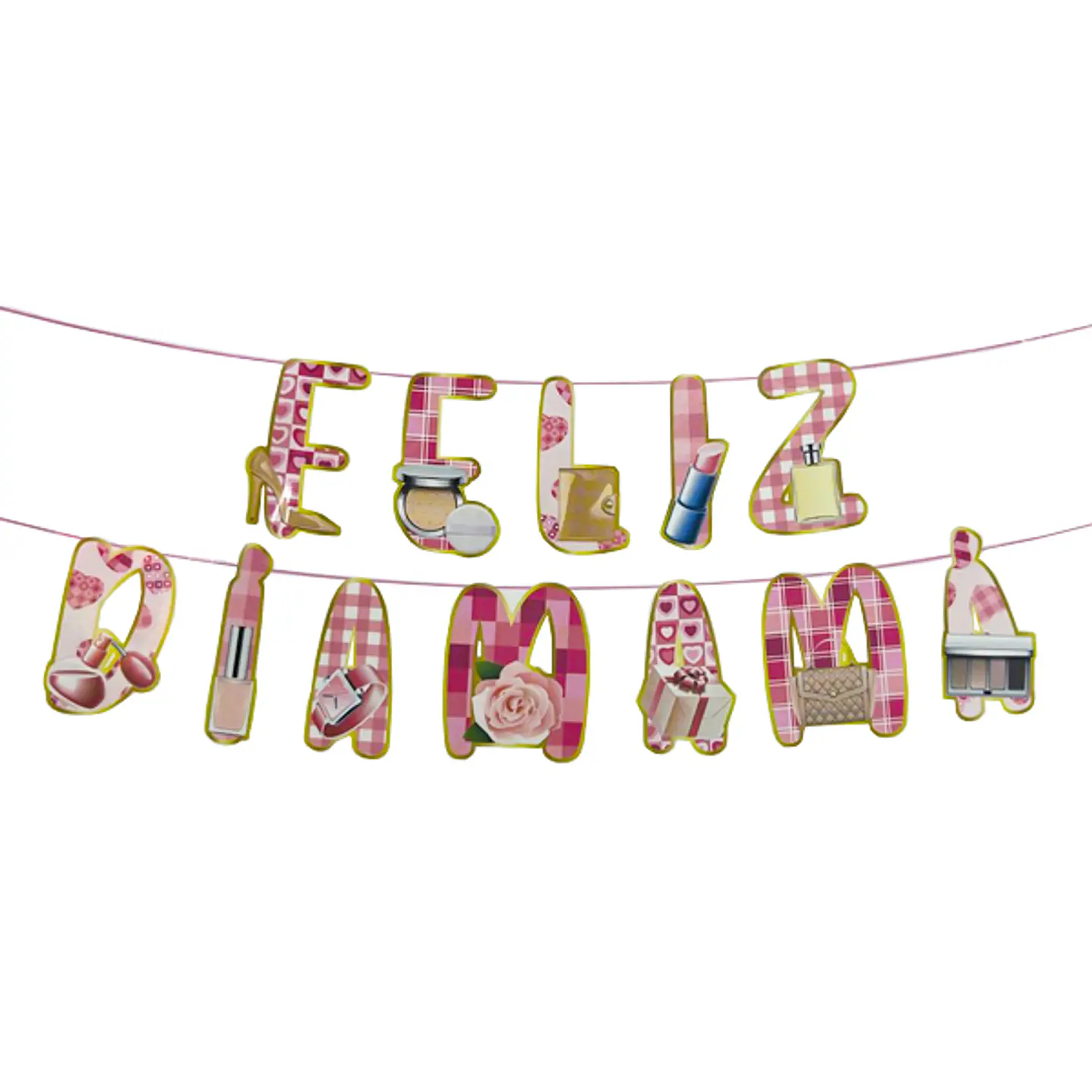 Guirnalda Letra Feliz Día Mamá 1 Uni