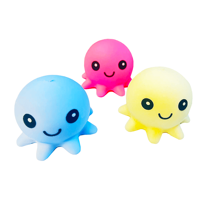 Pulpo Antiestrés 8 cm. Colores Surtidos 1 Uni