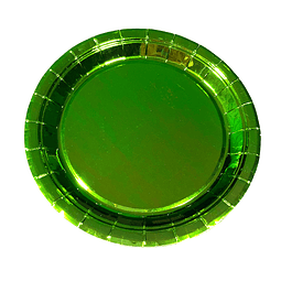 Plato 18cm Metal Effect Verde 6 Uni