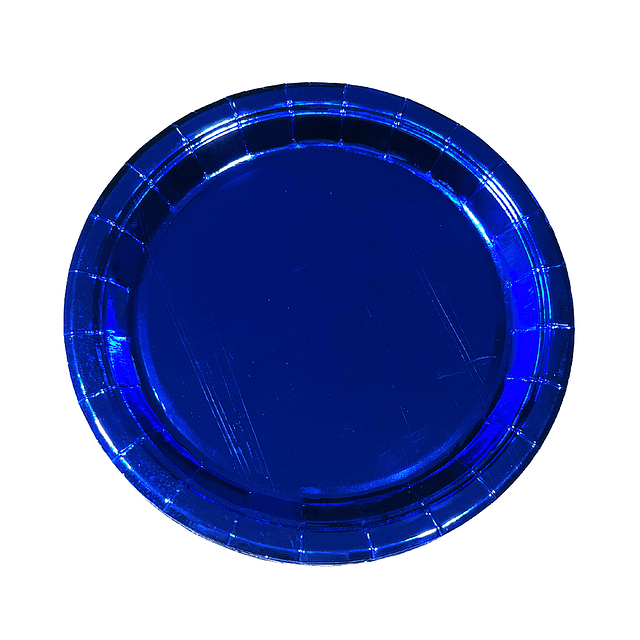 Plato 18cm Metal Effect Azul 6 Uni