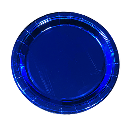 Plato 23cm Metal Effect Azul 6 Uni