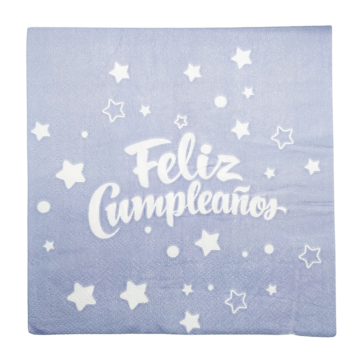 Servilleta Feliz Cumpleaños Estrellas Plateada 20 Uni