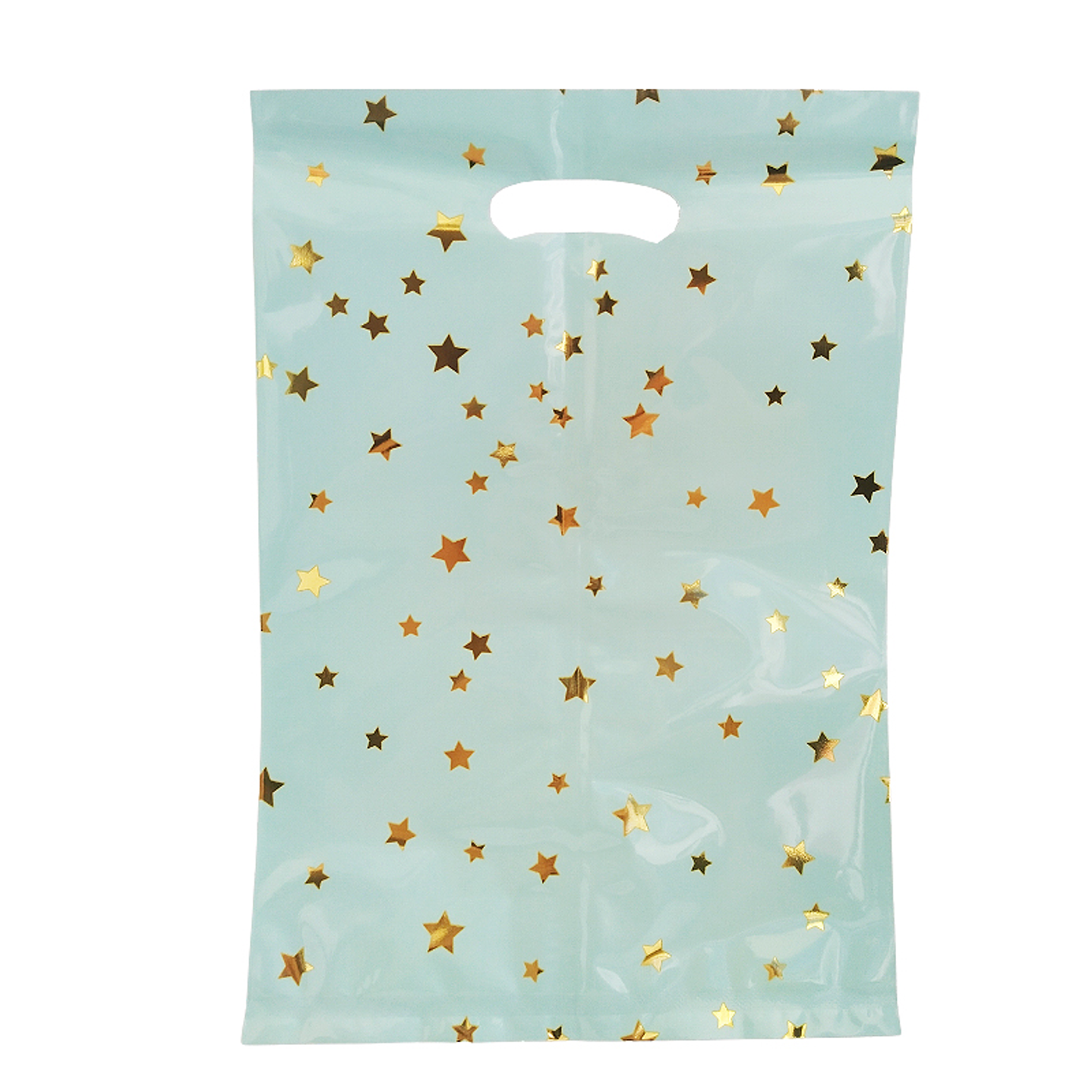 Bolsa Stars Metalizada Verde Agua 10 Uni