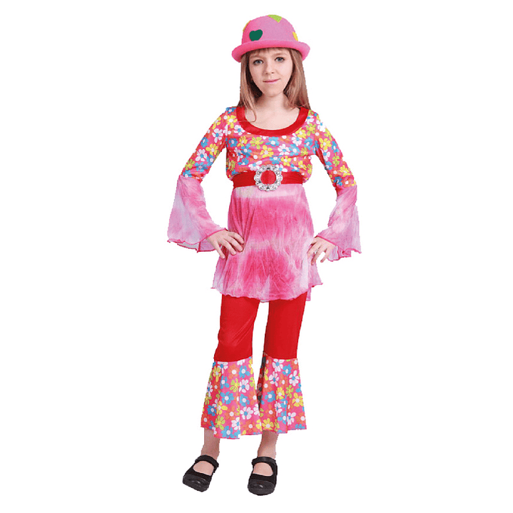 Disfraz Niña Hippie Talla 4-6 1 Uni