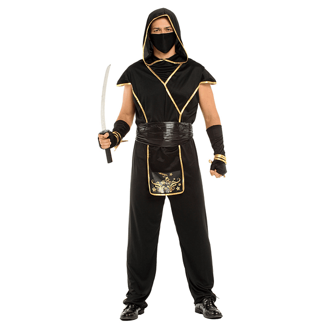 Disfraz de ninja rojizo hombre