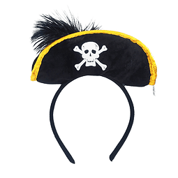 Mini Sombrero Pirata Pluma 1 Uni