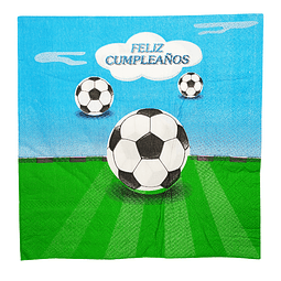 Servilleta Feliz Cumpleaños Fútbol 20 Uni