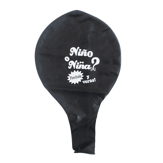 Globo Latex 18" ¿Niño/a? Negro/Blanco 1 Uni