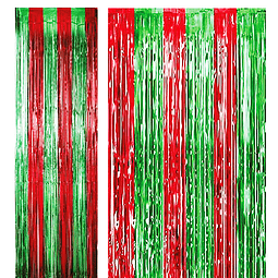 Cortina Navidad Rojo/Verde 1x2M 1 Uni