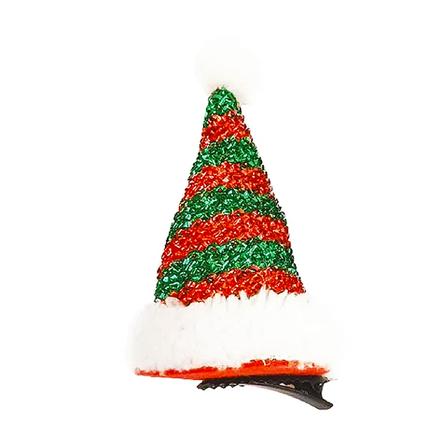 Mini Gorro Pascuero Rayas Verdes C/Clip 