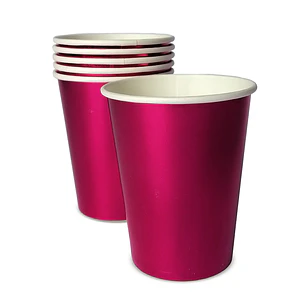 Vaso Metal Effect Fucsia 6 Uni