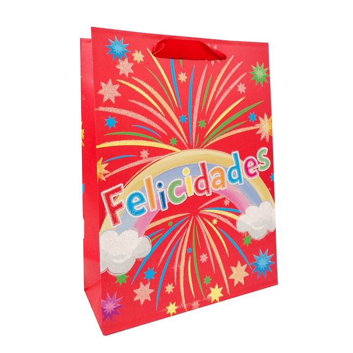 Bolsa Regalo Felicidades Fuegos 23x18x10cm 1 Uni 2