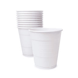 Vaso Plástico 350cc Blanco 10 Uni