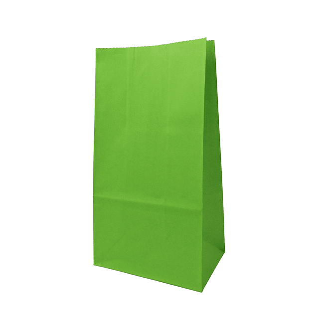 Bolsa Papel Verde Lima 24x13x8cm 12 Uni