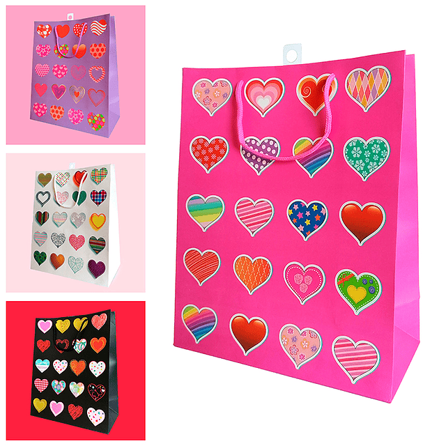 Bolsa Corazones 32x26x12cm 1 Uni