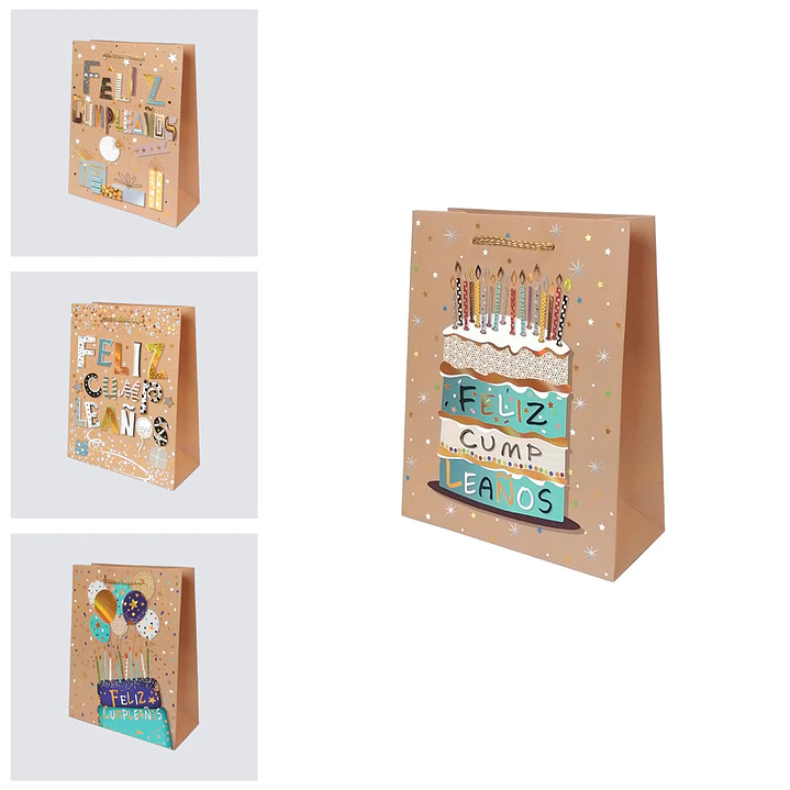 Bolsa Regalo Feliz Cumpleaños 18x23x8cm Diseños/Surtidos 1 Uni 1