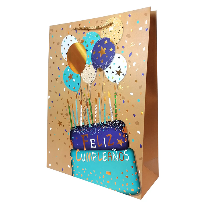 Bolsa Regalo Feliz Cumpleaños 31x42x12cm Diseños/Surtidos 1 Uni 4