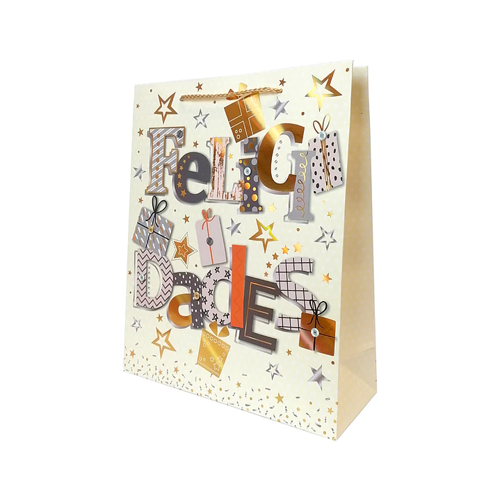 Bolsa Regalo Felicidades 26x32x10cm Diseños/Surtidos 1 Uni 1