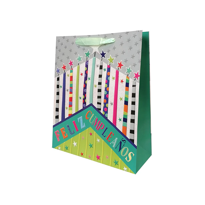 Bolsa Regalo 26x32x10cm Feliz Cumpleaños Colorid Diseños/Surtidos 1 Uni 4