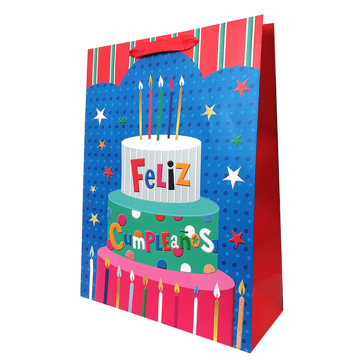 Bolsa Regalo 30x42x12cm Feliz Cumpleaños Colorid Diseños/Surtidos 1 Uni 5