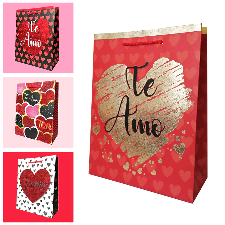 Bolsa Regalo Te Amo 18x23x8cm Diseños/Surtidos 1 Uni 1