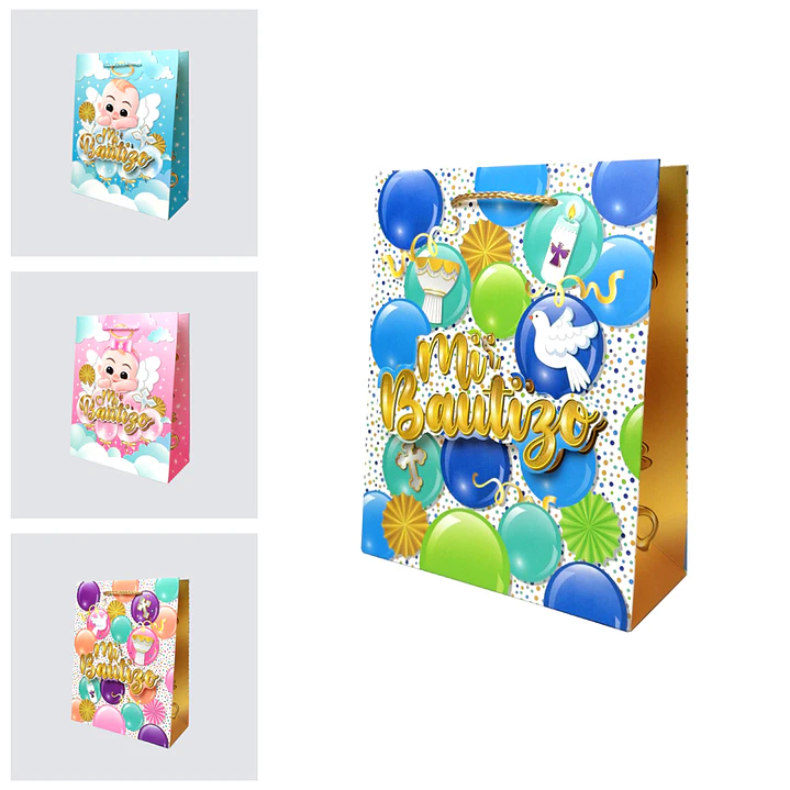 Bolsa Regalo Mi Bautizo 18x23x8cm Diseños/Surtidos 1 Uni 1