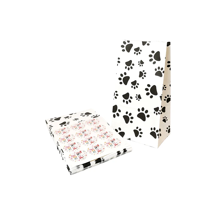 Bolsa Papel Patitas 24x14cm C/Stick 12 Uni
