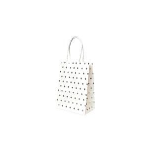 Bolsa Blanca Punto Dorado 15x11x6cm 1 Uni