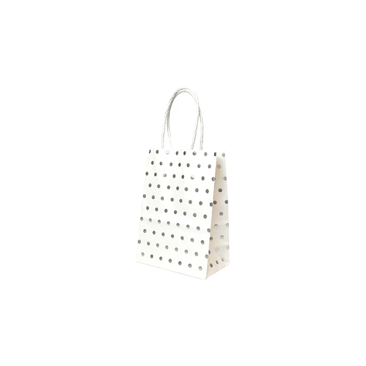 Bolsa Blanca Punto Dorado 15x11x6cm 1 Uni