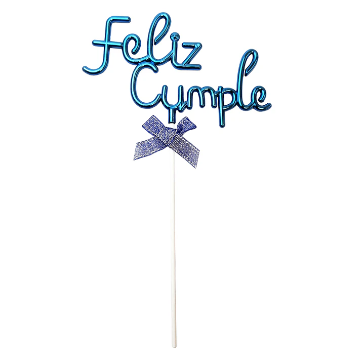 Topper Feliz Cumple Cursiva Colores/Surtidos 1 Uni 1