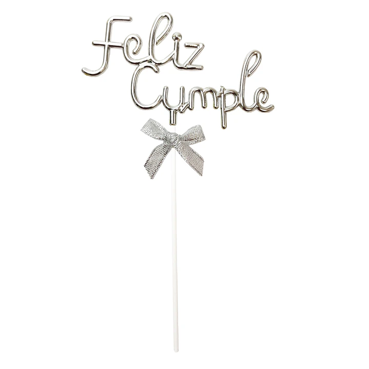 Topper Feliz Cumple Cursiva Colores/Surtidos 1 Uni 3