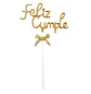 Topper Feliz Cumple Cursiva Colores/Surtidos 1 Uni - Miniatura 4