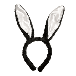 Cintillo Conejo Negro/Blanco 1 Uni