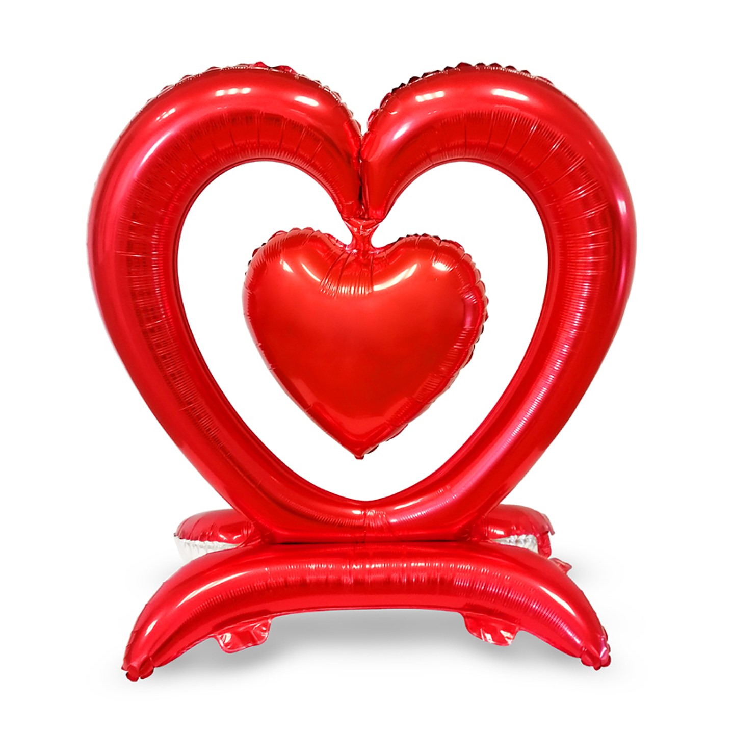 Globo Foil Doble Corazón 90cm 1 Uni