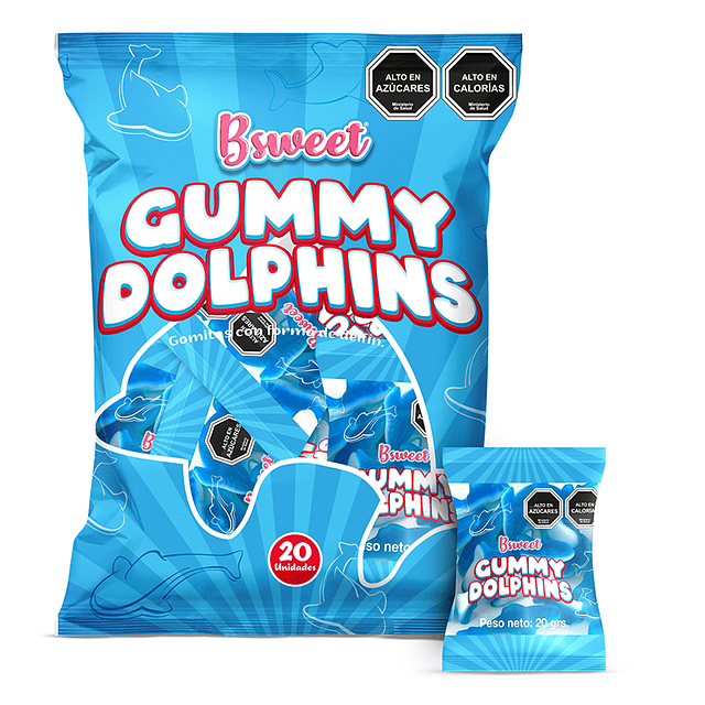 Bsweet- Gummy Dolphins 20 Uni