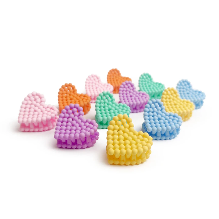 Ganchitos Pelo Corazón Punto Colores Surtidos 12 Uni