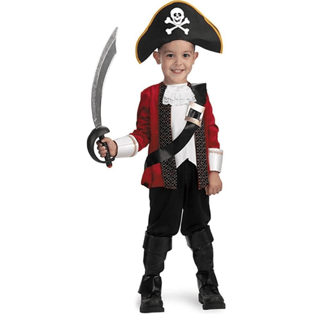 Disfraz Capitán Pirata Dlx Talla 3/4 1 Uni