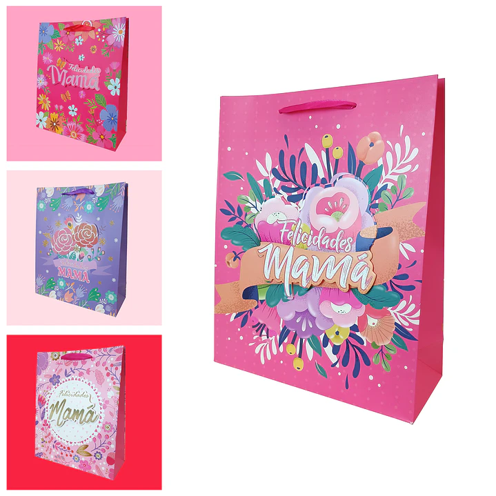 Bolsa Regalo Mamá 26x32x10cm Diseños/Surtidos 1 Uni 1