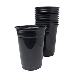 Vaso Plástico 500cc Negro 10 Uni