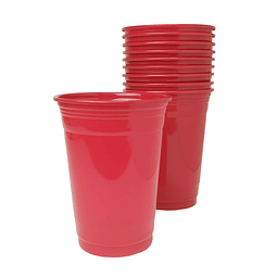 Vaso Plástico 500cc Rojo 10 Uni