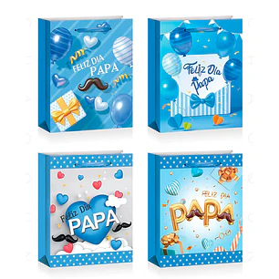 Bolsa Regalo 30x42x12cm Papá Celeste Diseños/Surtidos 1 Uni