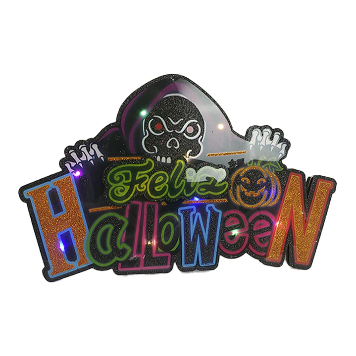 Deco Feliz Halloween C/Luz 35Cm 1 Uni